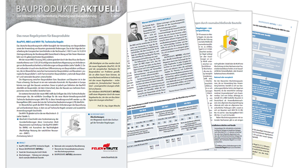 Bauprodukte Aktuell: Der neue Infoservice für Herstellung, Planung und Bauausführung.