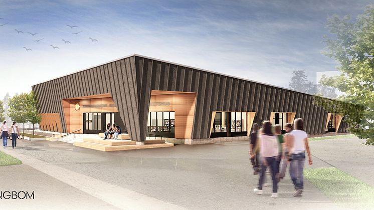 Arkitektskiss av det nya huset på Kronoparken.