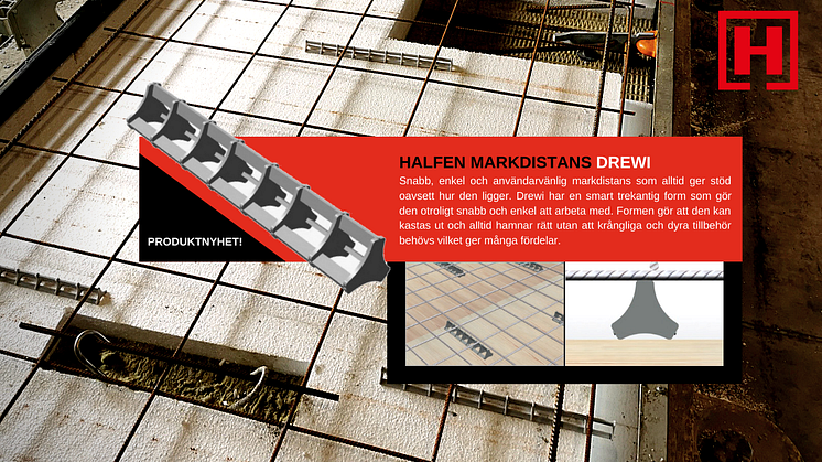 Halfens markdistans Drewi är en snabb, enkel och mycket användarvänlig markdistans som alltid ger stöd oavsett hur den ligger.