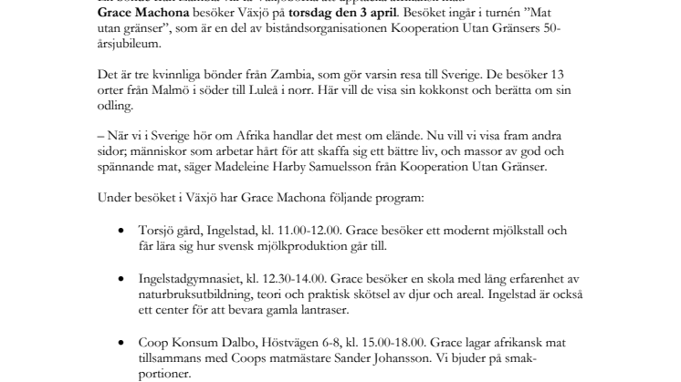 Spännande möte mellan Växjö och afrikansk mat