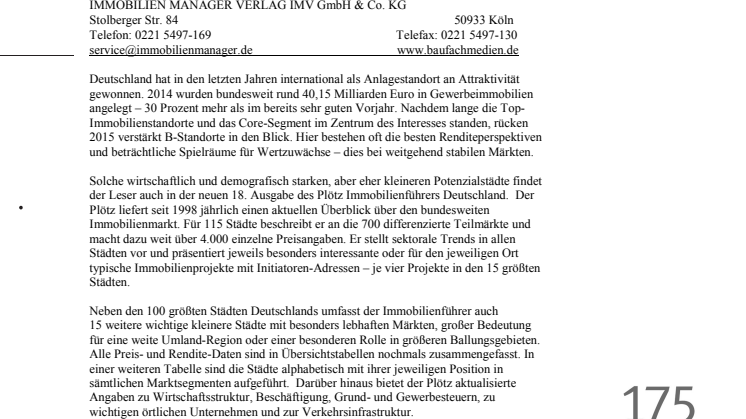Plötz Immobilienführer Deutschland 2015