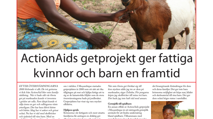 Hur en get från ActionAid gör nytta i fält