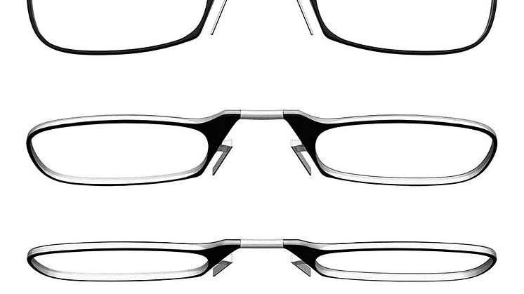 Hopfällbara läsglasögon, ThinOptics