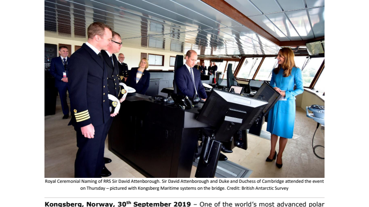 Integrated technology for research vessels in the spotlight as RRS Sir David Attenborough officially named
