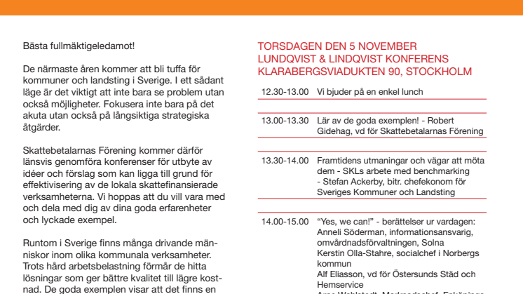 Inbjudan till Inspirationsdagen i Stockholm
