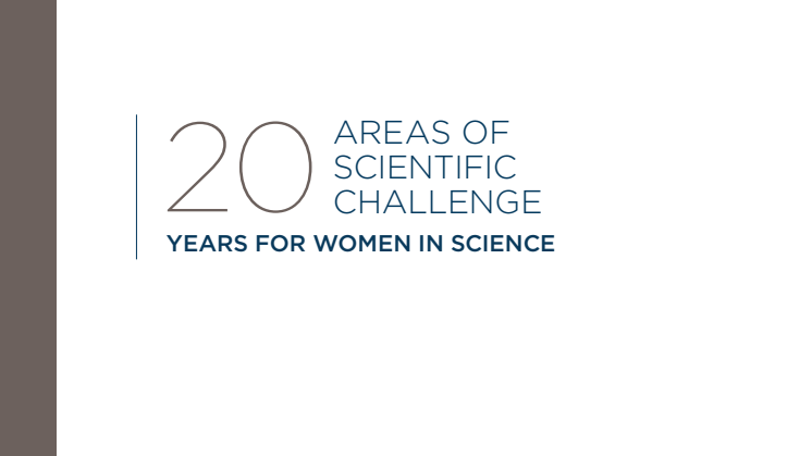 20 areas of scientific challenge - 20 year For Women in Science