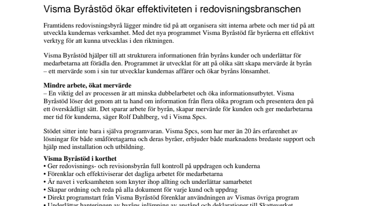 Visma Byråstöd ökar effektiviteten i redovisningsbranschen