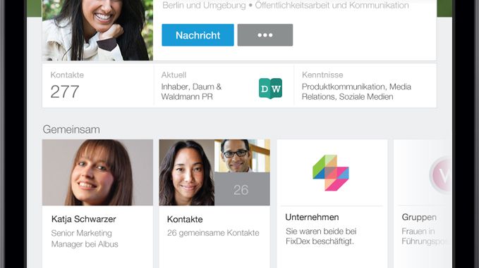 Linkedin optimiert Nutzerprofile für Mobilgeräte: iPad