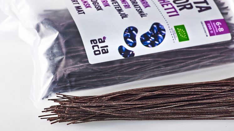 á la eco - spagetti svarte bønner økologisk glutenfri 200 g detalj