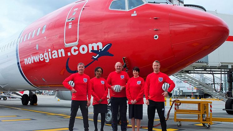 Norwegian staff mark Football Short Friday as Bobby Moore announced as new tail fin hero