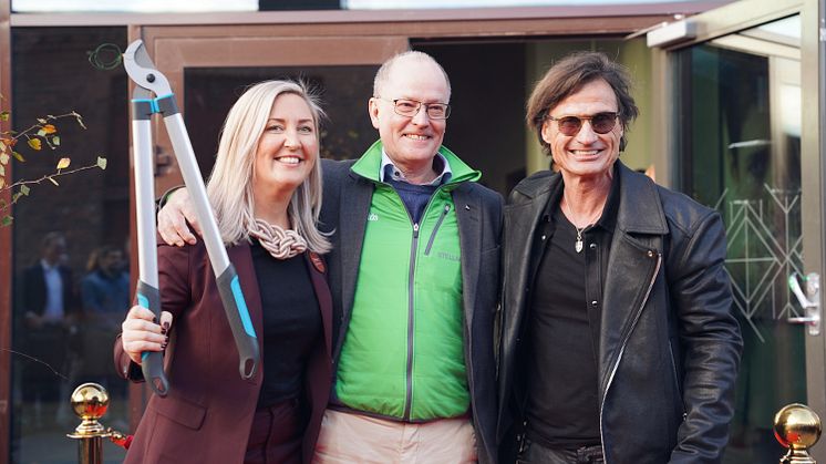 Viktoria Andersson (GM Clarion Umeå), Knut Rost (Diös) och Petter Stordalen