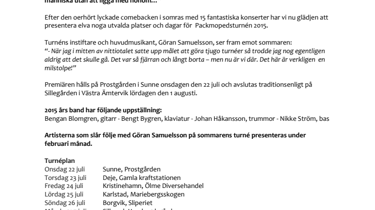 Packmopedsturnén 2015 - "så nära en kan komma en annan människa utan att ligga med honom"