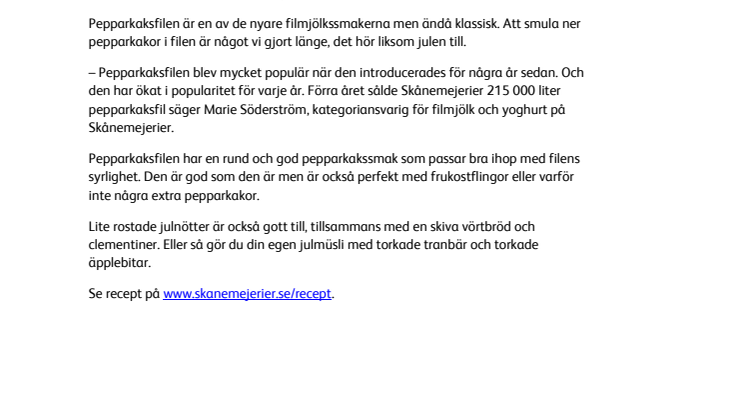Nu kommer pepparkaksfilen!