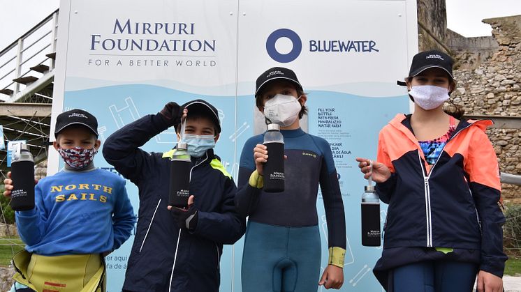 Young students at the Mirpuri Foundation Sailing Academy learn about (and get to taste) water as pure as nature intended resourcefully made by Bluewater