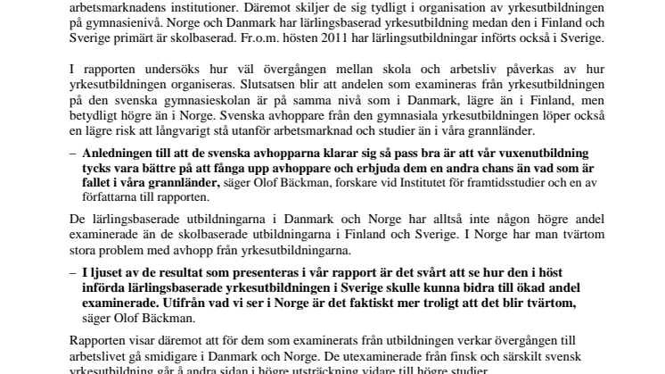 Lärlingsutbildning minskar inte avhoppen