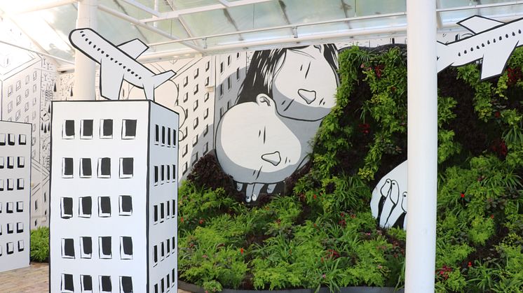 Bild från utställningen Street Art Garden som pågår på Sofiero till 16 september. Fotograf: Tina Dalemo
