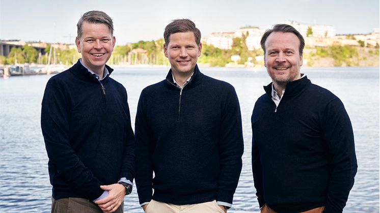 Medgrundarna i Ocean Collective (från vänster): Jörgen Bergqvist, Anders Jacobson och Vilhelm Sundström.