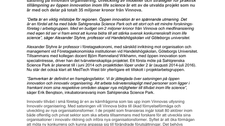 Samarbetsprojekt för öppen innovation får 2 miljoner 