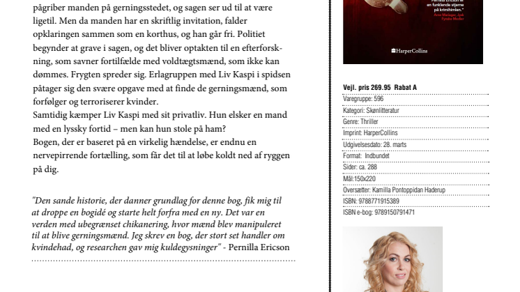 Nyhed på vej fra HarperCollins: VILDFREMMED af Pernilla Ericson