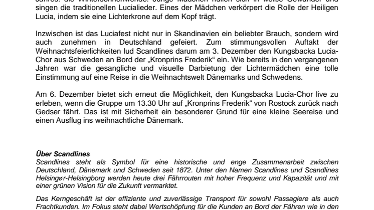 Skandinavischer Lichterglanz bei Scandlines