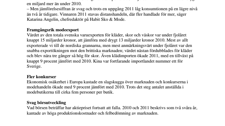 Mode för 78 miljarder – Modemarknad 2011