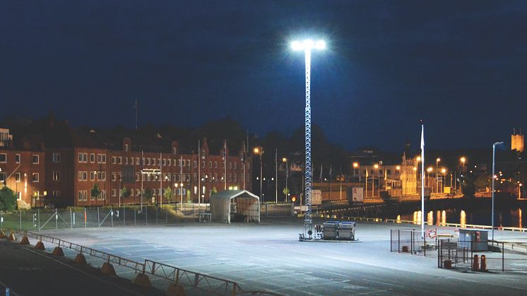 Smålandshamnar Oskarshamn - Först i Sverige med Titan LED mastbelysning