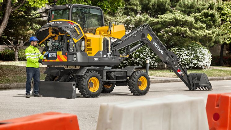 Volvo EW60E grävmaskin - tillgänglighet och enkel service
