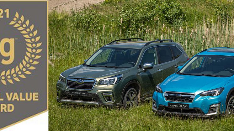 Subaru XV och Forester är de modeller som håller värdet bäst i sina respektive klasser.