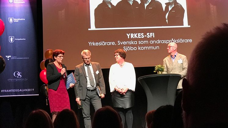 Anna-Maria, Marie, Rolf och Leif blev Årets team på Framtidsgalan. 