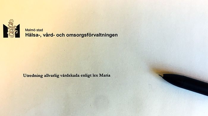  Hälsa-, vård- och omsorgsnämnden anmäler enligt lex Maria
