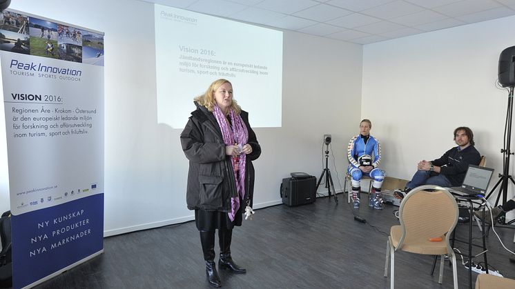 Handelsministern på Nationellt Vintersportcentrum Åre