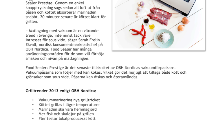 Vakuummarinering - sommarens hetaste grilltrend