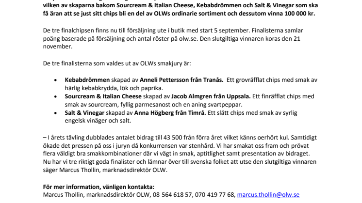 Svenska folket röstar om nytt chips