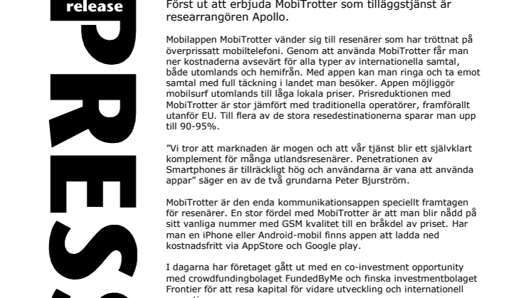 Ring och surfa utomlands näst intill gratis med MobiTrotter