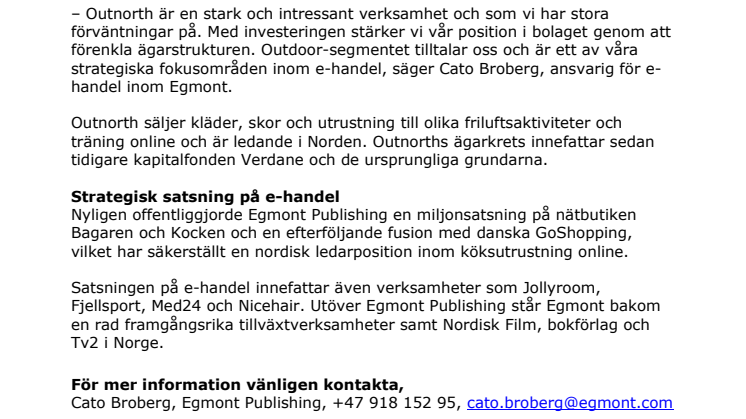 Pressmeddelande Egmont Outnorth 171211