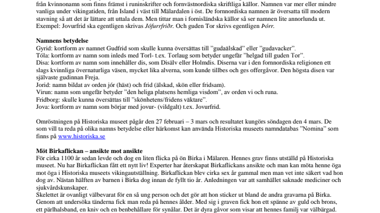Gyrid, Tóla och Disa – heta namn under Vikingatiden