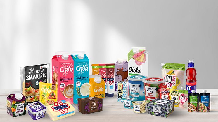 Flere av TINEs spennende nyheter som du kan finne i butikkene fra mandag 21.februar.