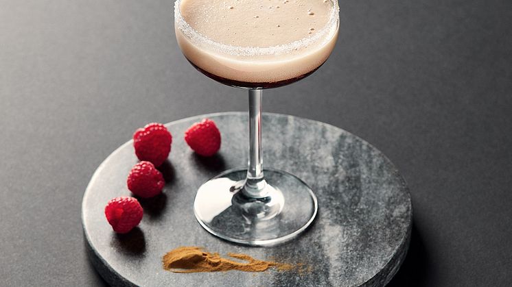 Kaffebellini med hallon och lakrits