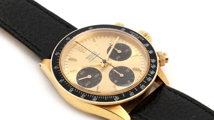 Rolex: Herrearmbåndsur af 18 kt. guld. Model Oyster Cosmograph, ref. 6263. Mekanisk kronograf værk med manuelt optræk, kaliber 727. Cirka 1970.