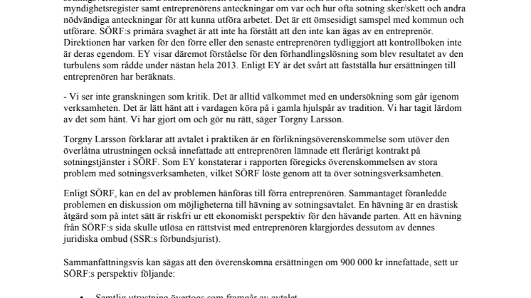 Granskningen av SÖRF ger goda råd