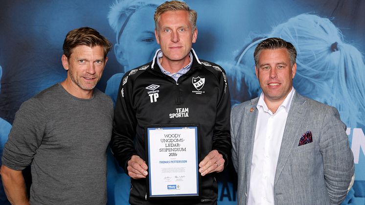 Thomas Pettersson, Kronängs IF. Här tillsammans med Jesper Blomqvist och Mikael Tykesson.