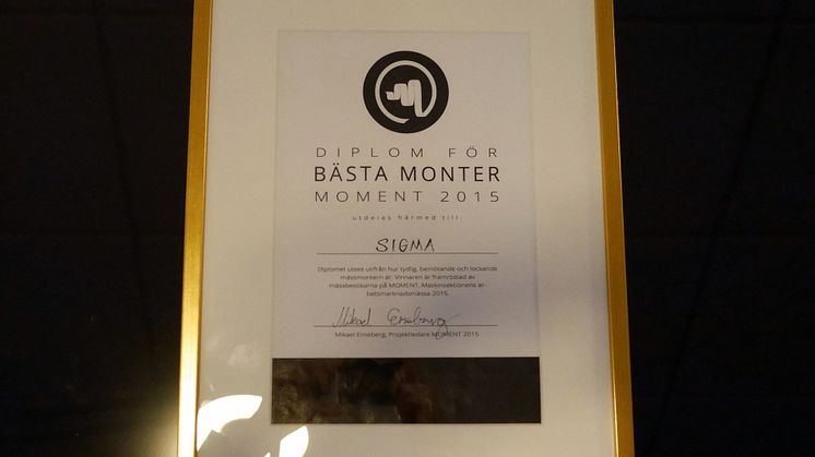 Sigma won the award for the best stand at Machine Chapter’s Career Fair