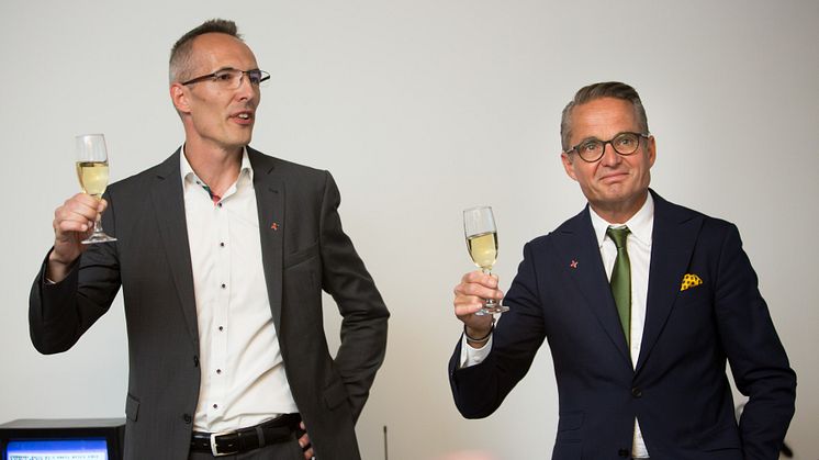 György Nagy, Country Manager at Sigma Technology Hungary, and Carl Vikingsson, CEO at Sigma Technology Group. Photo credit: Csaba Molnár