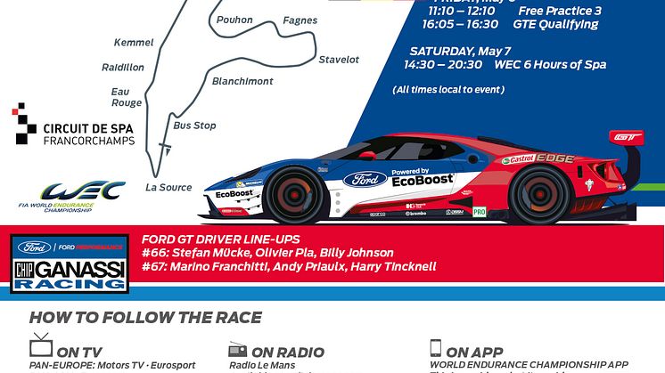 Ford kører ræs ved "WEC 6 Hours of Spa"