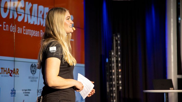 Tanja Lundberg presenterar ForskarFredag 2020.