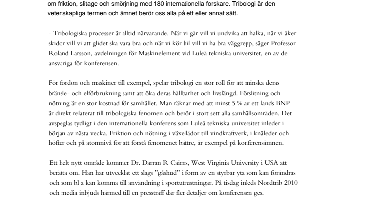 Allt slits och nöts om det inte smörjs