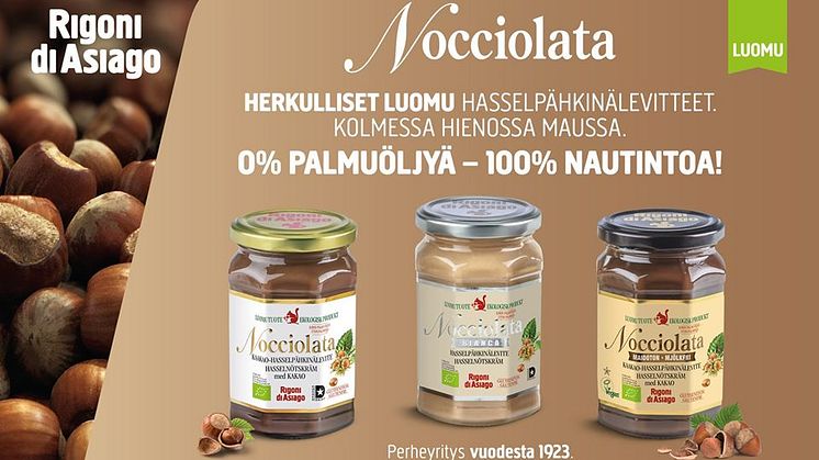 Nocciolatan 3 eri makua