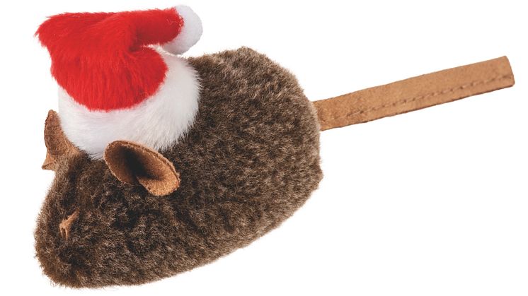 Little&Bigger Holiday Parade Cat Toy Mouse with Hat