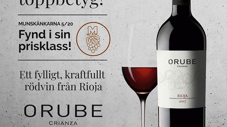 ​Orube Crianza 2017 prisas som fynd i sin prisklass!