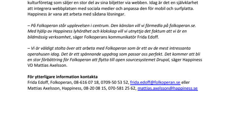 Happiness gör nya folkoperan.se